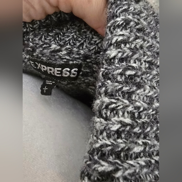 Express Women's Oversized Sweater Cowl Neck Wool Blend Sweater Size L - Picture 5 of 8